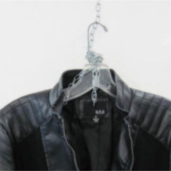 A.N.A. NWT WOMENS LEATHER BIKER JACKET. SIZE MEDIUM . - Picture 2 of 8